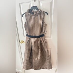 Eva Mendes for New York & Company Black and Tan Striped Dress